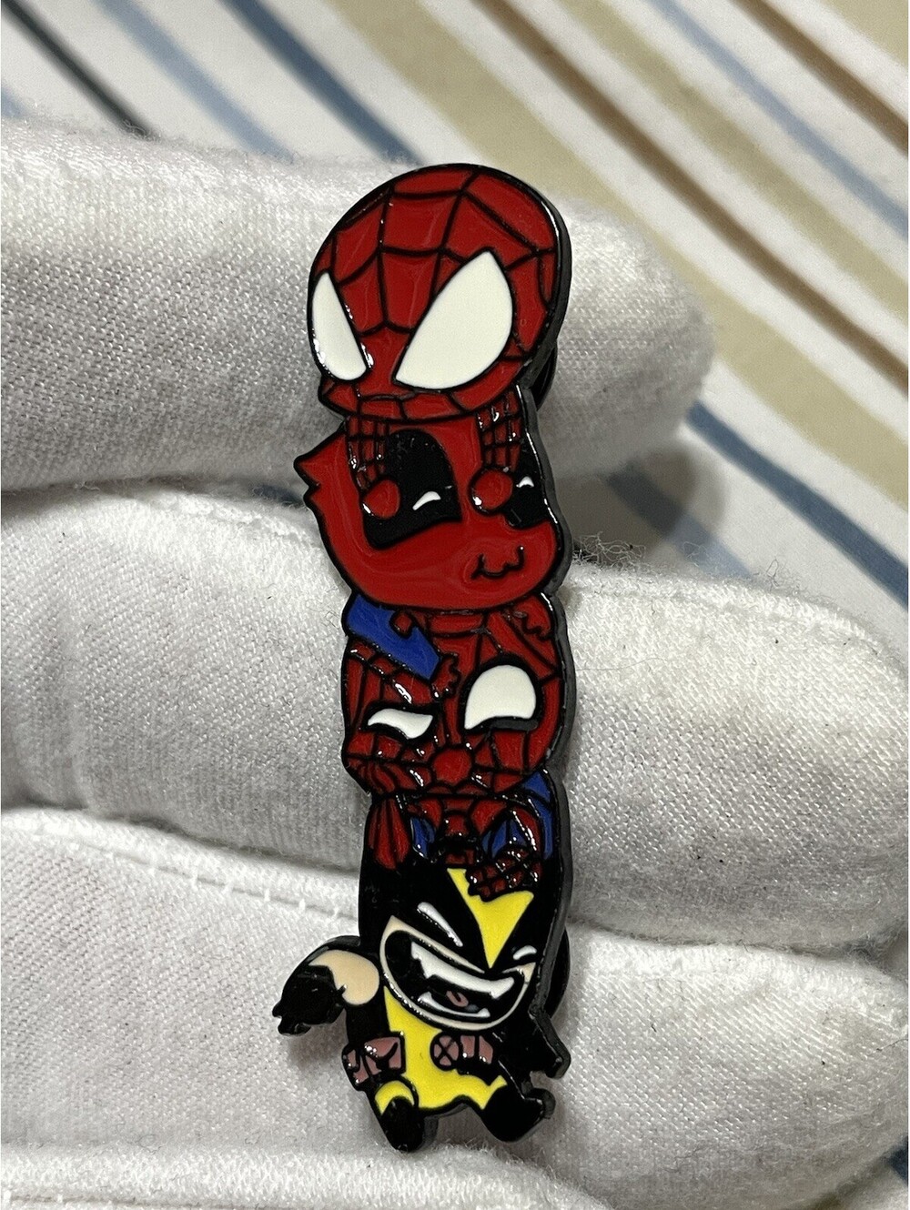 Spiderman Deadpool Wolverine Enamel Pin Brooch Marvel Custom
